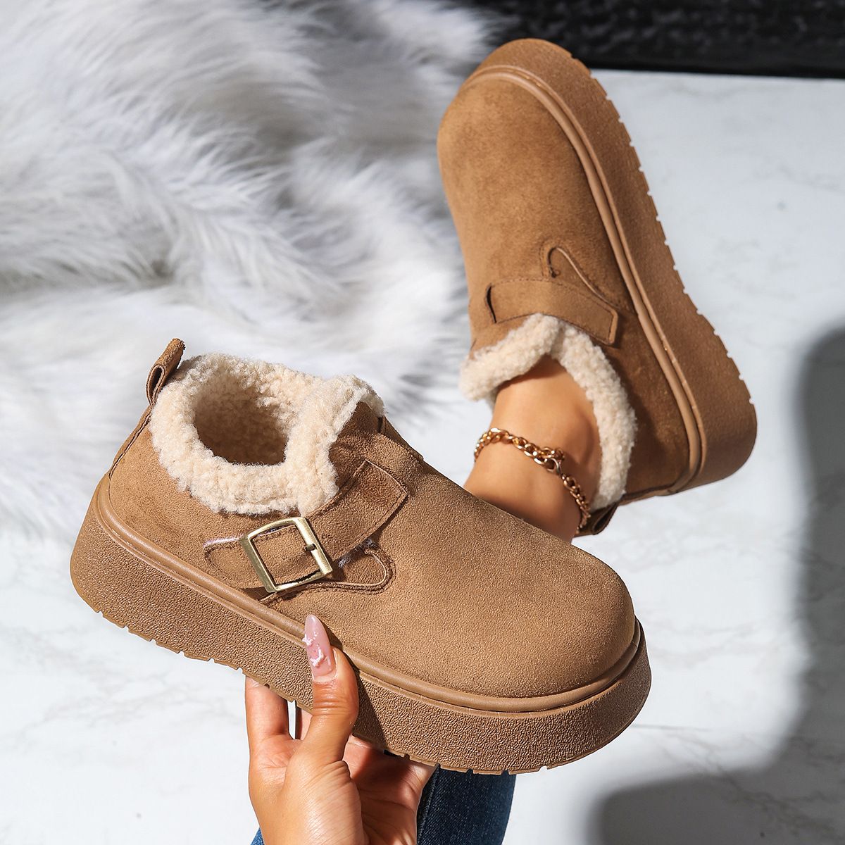 Faux Suede Snow Boots, picture 3 of 5