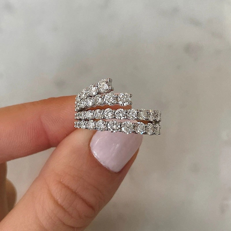 Non-mainstream Style Stackable All-match Spray Ring