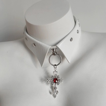 Charm Set Handmade Fake Collar Cross Necklace