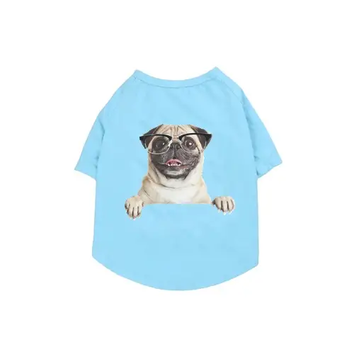 Pet Summer Breathable Thin Basic Style Cotton Short Sleeve Printed T-shirt