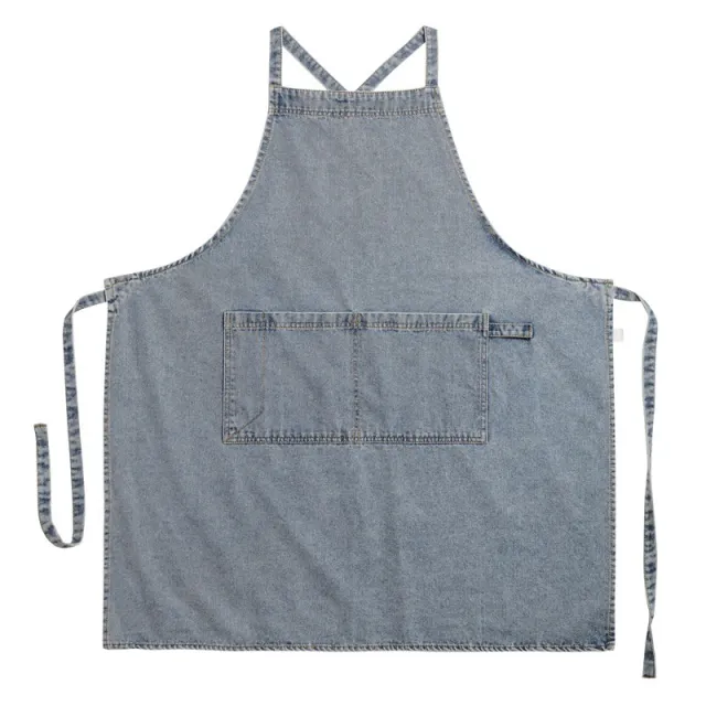 Cotton Thickened Denim Canvas Apron Household Bib Light Blue - Shop at LoveMi