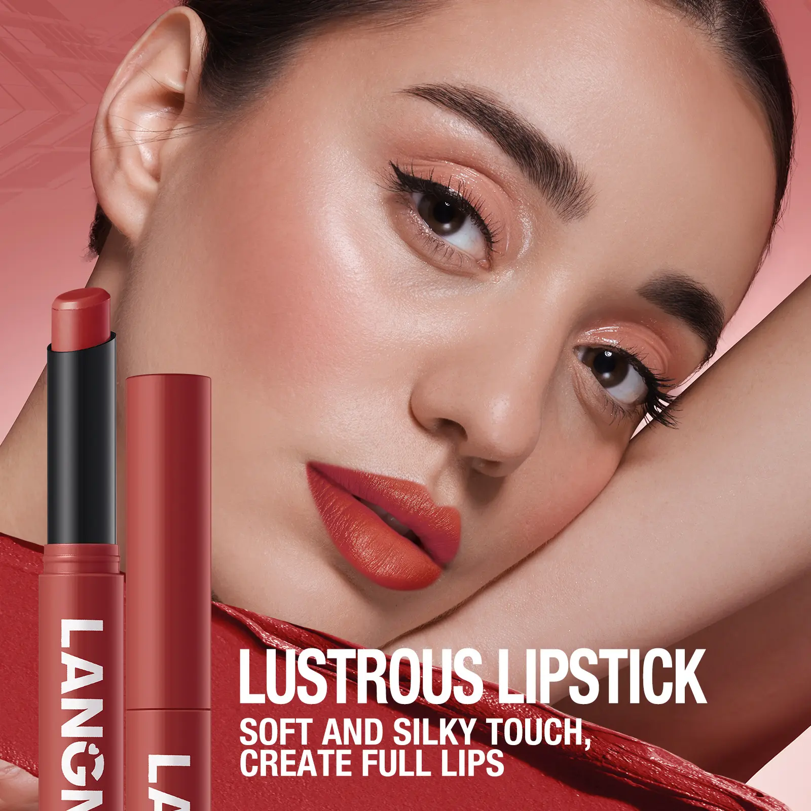 12-Color Angled Rotating Matte Lipstick Single Piece