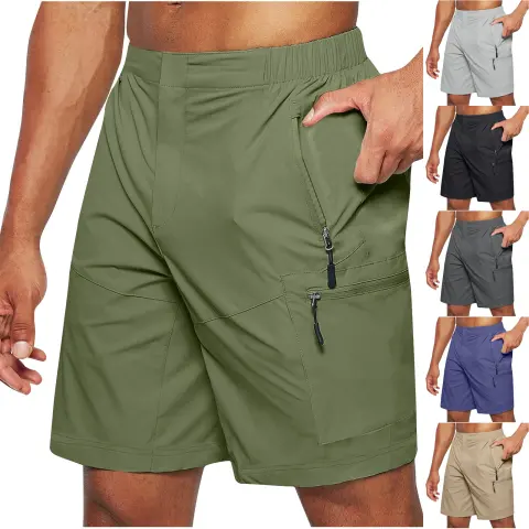 Men'S Casual Elastic Waist Strap Summer Shorts Fit Fashion