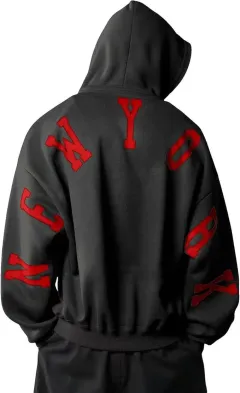 Fashion Printed Thickening All-match Long Sleeve Loose Hooded Sweater For Women - Black - View 1