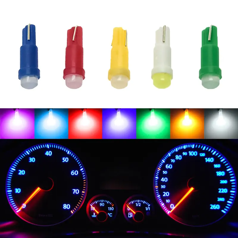 Car Bulb Ceramic T5 Car Led Instrument Light Makeup