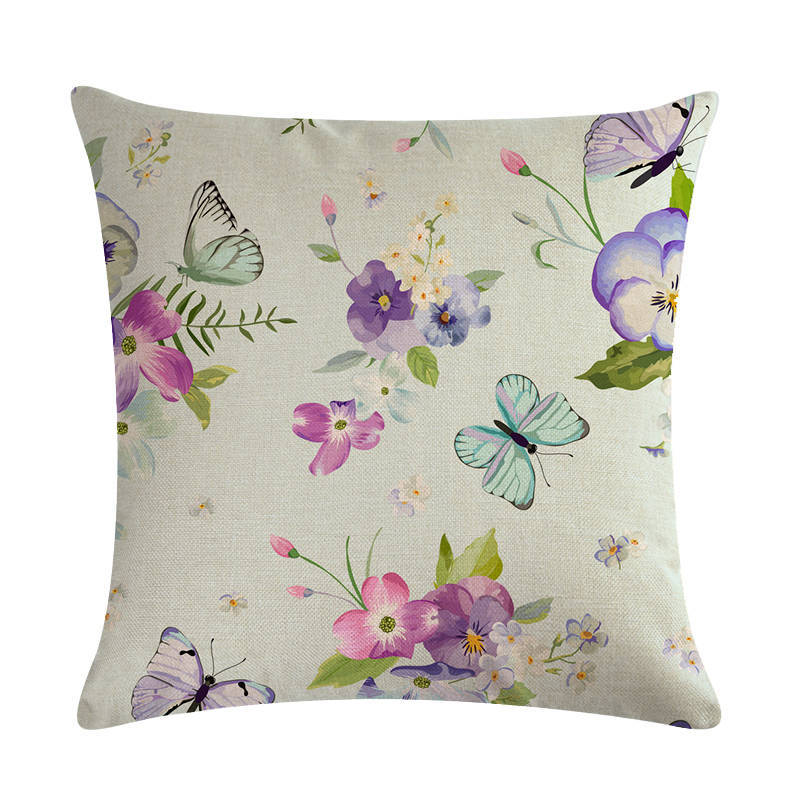 Title 11, Pastoral Style Printing Series Linen Pillow Cover