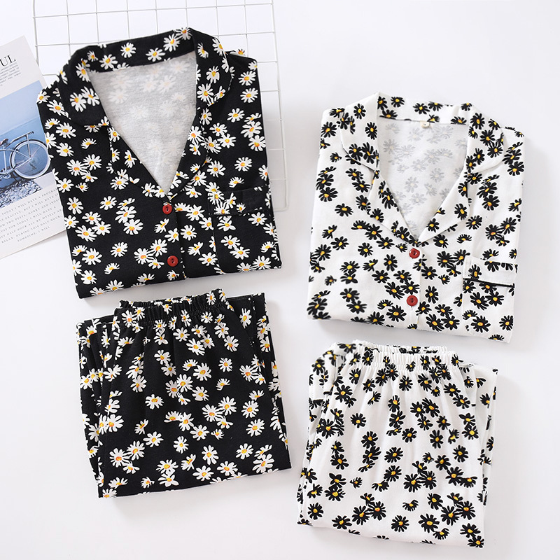 Title 5, Pure Cotton Knit Ladies Small Chrysanthemum Hom...