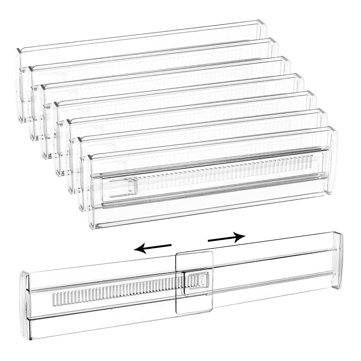 Adjustable Divider Length Adjustable Storage Partition For Drawers