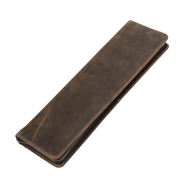 Vintage Crazy Horse Leather Men's Tie Storage Box Brown - Shop at LoveMi