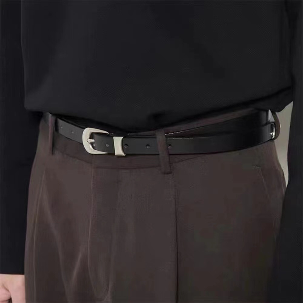 Curea de damă stil coreean argintiu Vintage - Curea decorativă pentru ținute casual cu talie subțire la modă