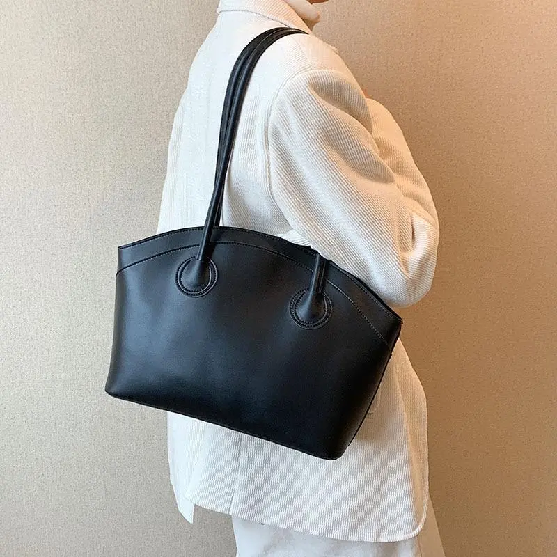 Bag Women's New Trendy Stylish Good Texture Shoulder Bag - Black