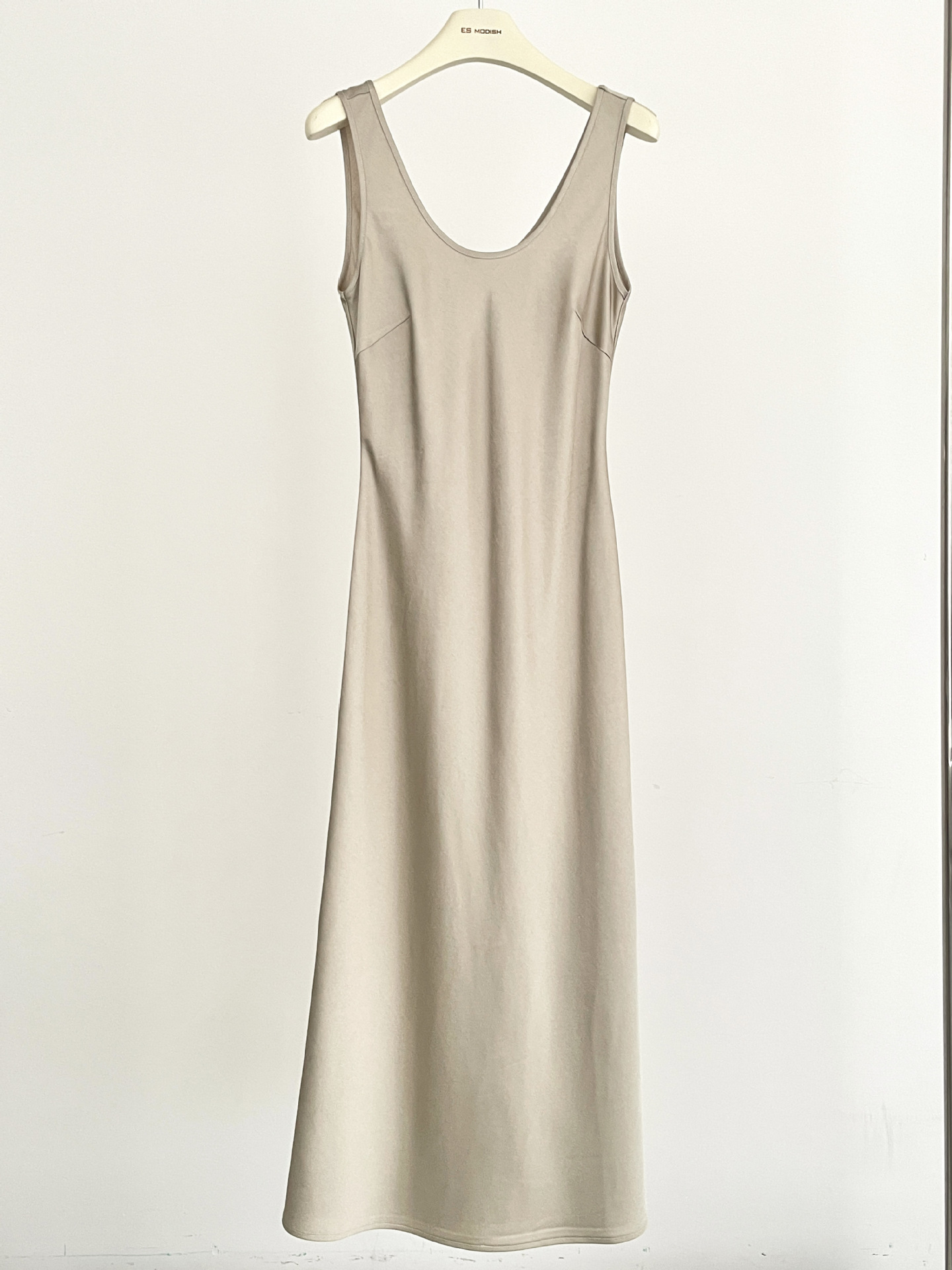 Spring New Lazy Wear Simple Solid Color Sling Dress