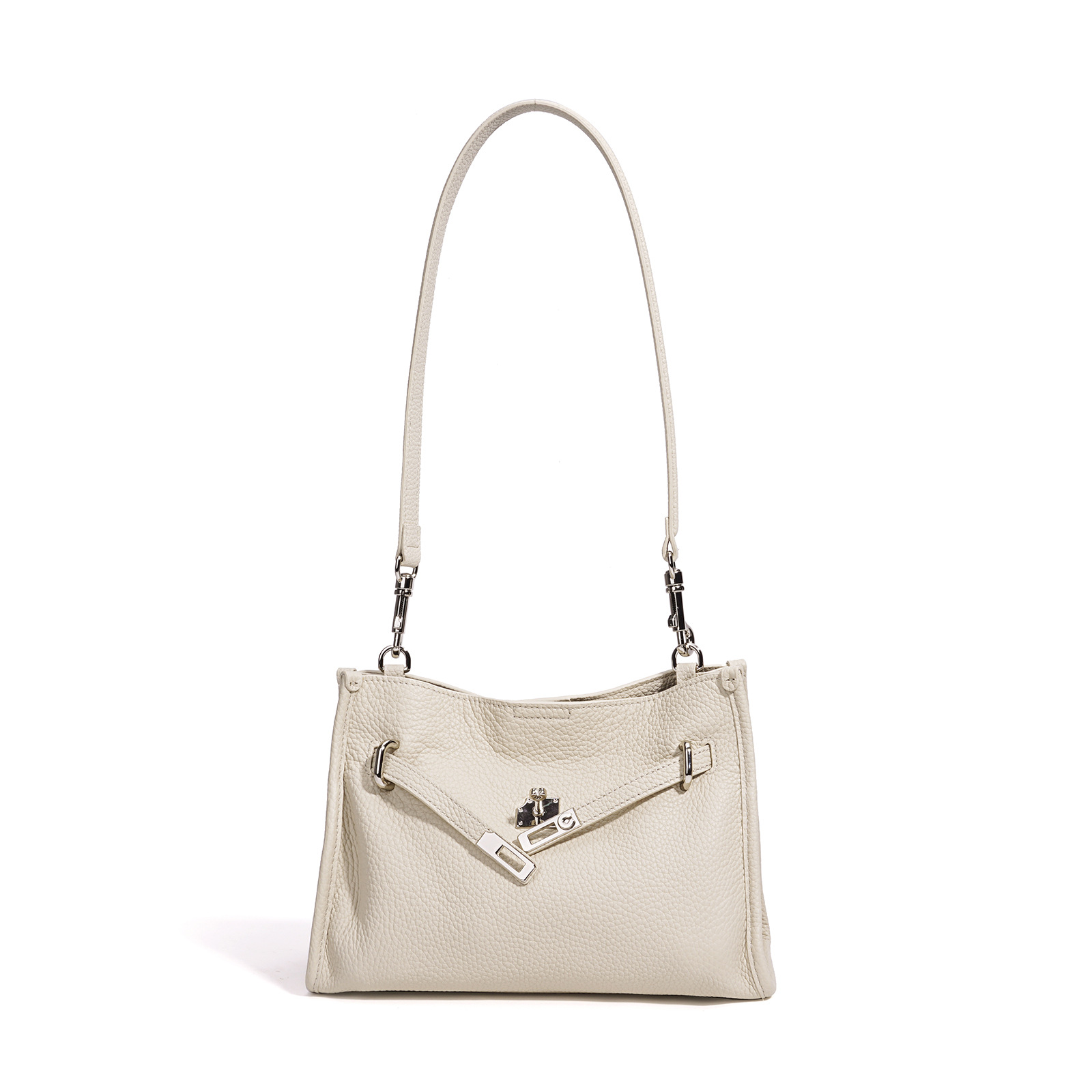 Full-Grain Leather Bucket Crossbody Bag