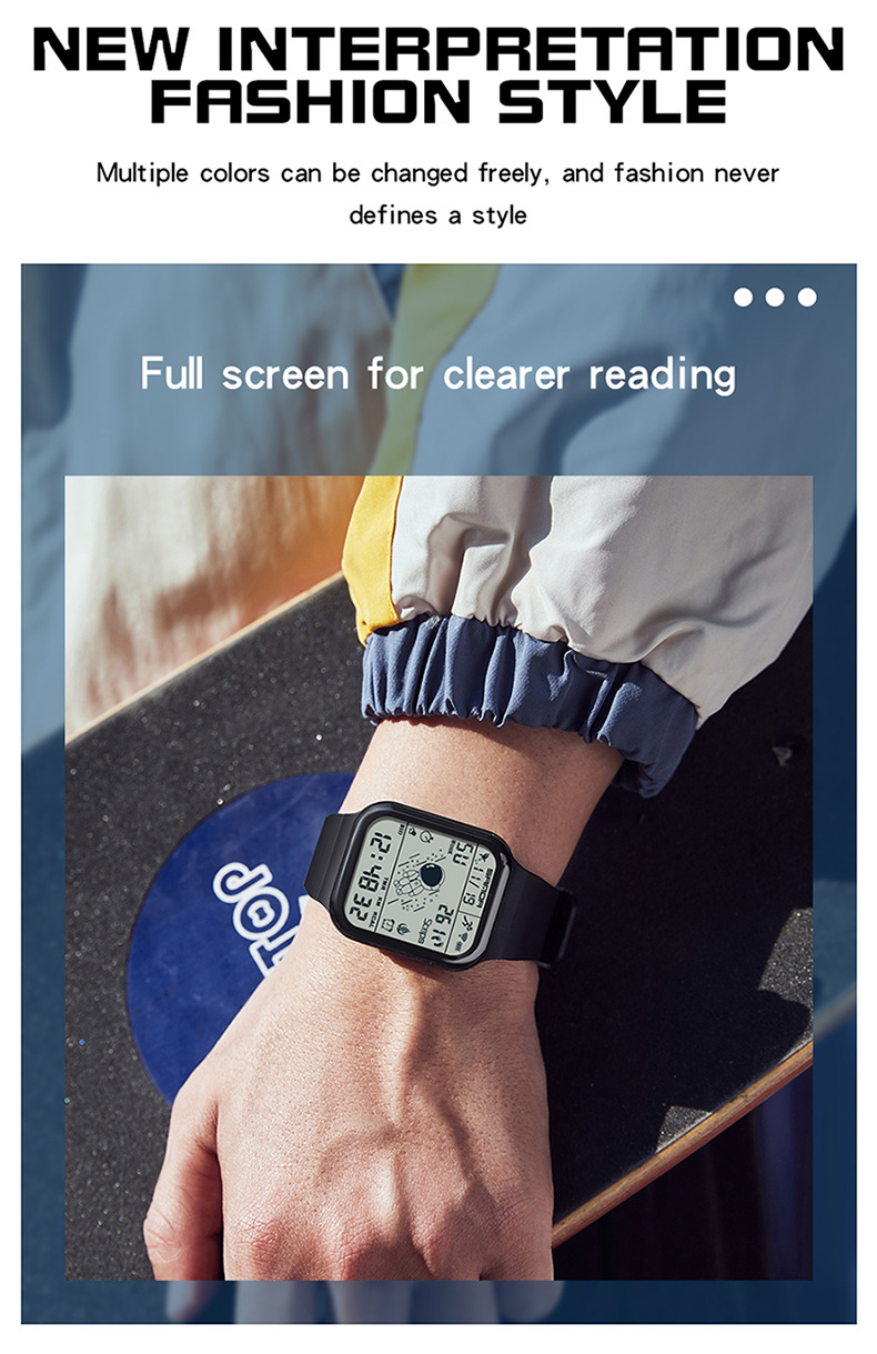 Sanda Digital Waterproof Step Calorie counter Sports watch for Men