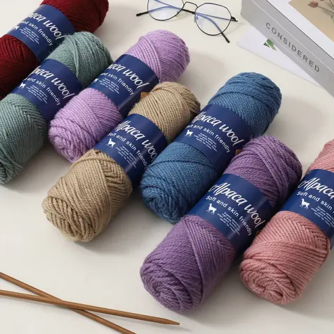 Soft Alpaca Wool Yarn for Hand Knitting Multicolor Sweater