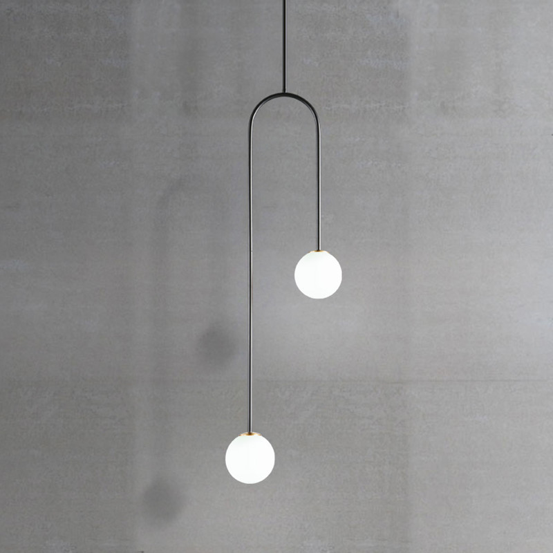 Minimalist Creative Glass Ball Candle Chandelier