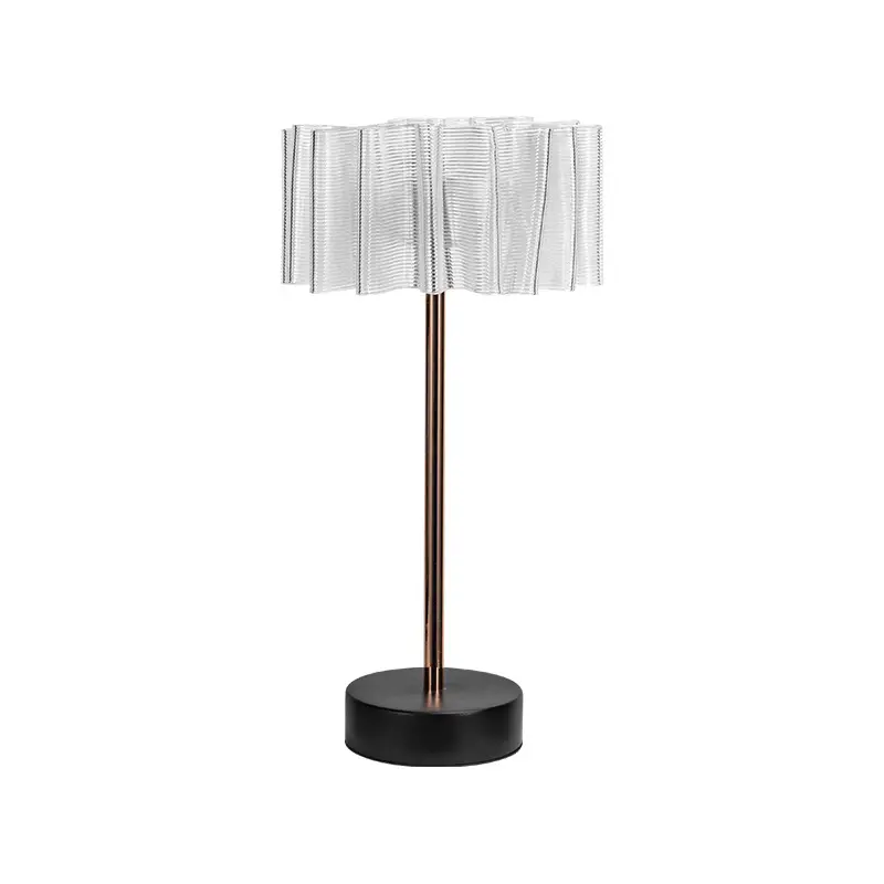 New Pleated All-aluminum Rechargeable Desk Lamp
