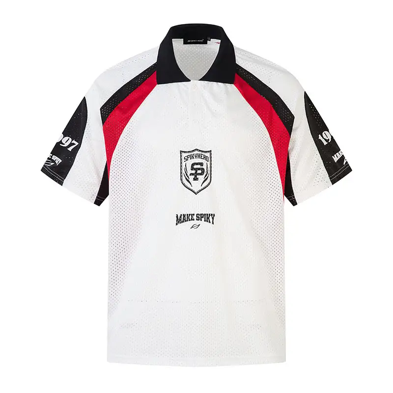 High Street Retro Contrast Stitching Short Sleeves