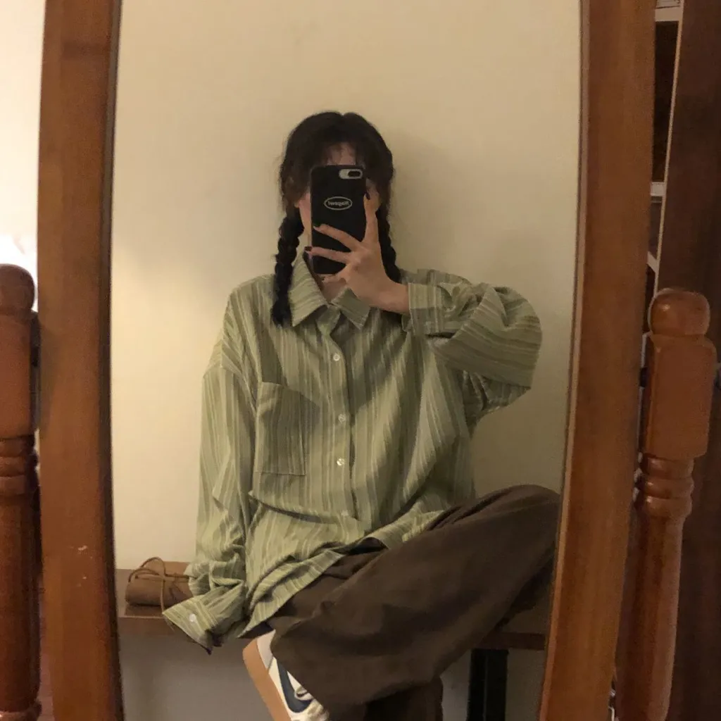 Spring And Autumn Loose Retro Style Long Sleeve Shirt - Picture Style Shirt