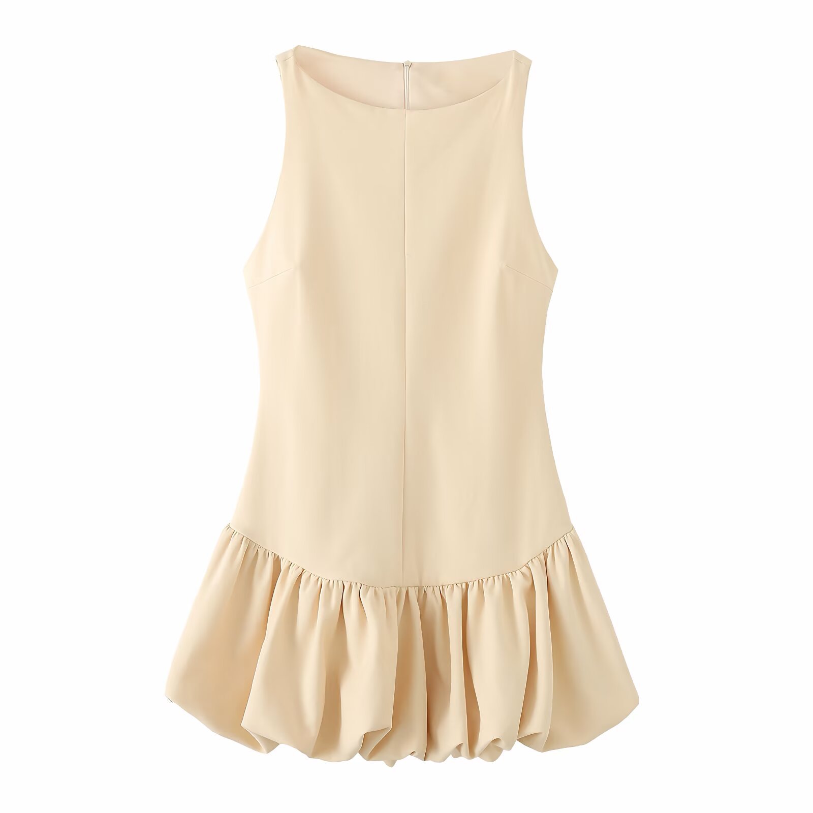 Womens Sleeveless Balloon-cut Dress