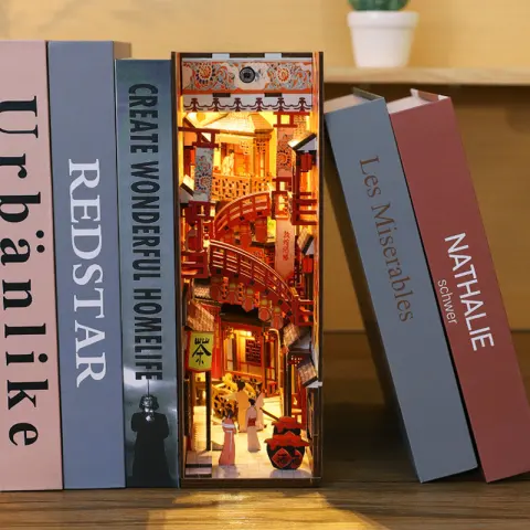 Sakura Town Hand Assembled 3D Stereoscopic Book Model Ornament