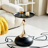 Iron Edge Small Apartment Coffee Table Matte Black Electroplating - Shop at LoveMi