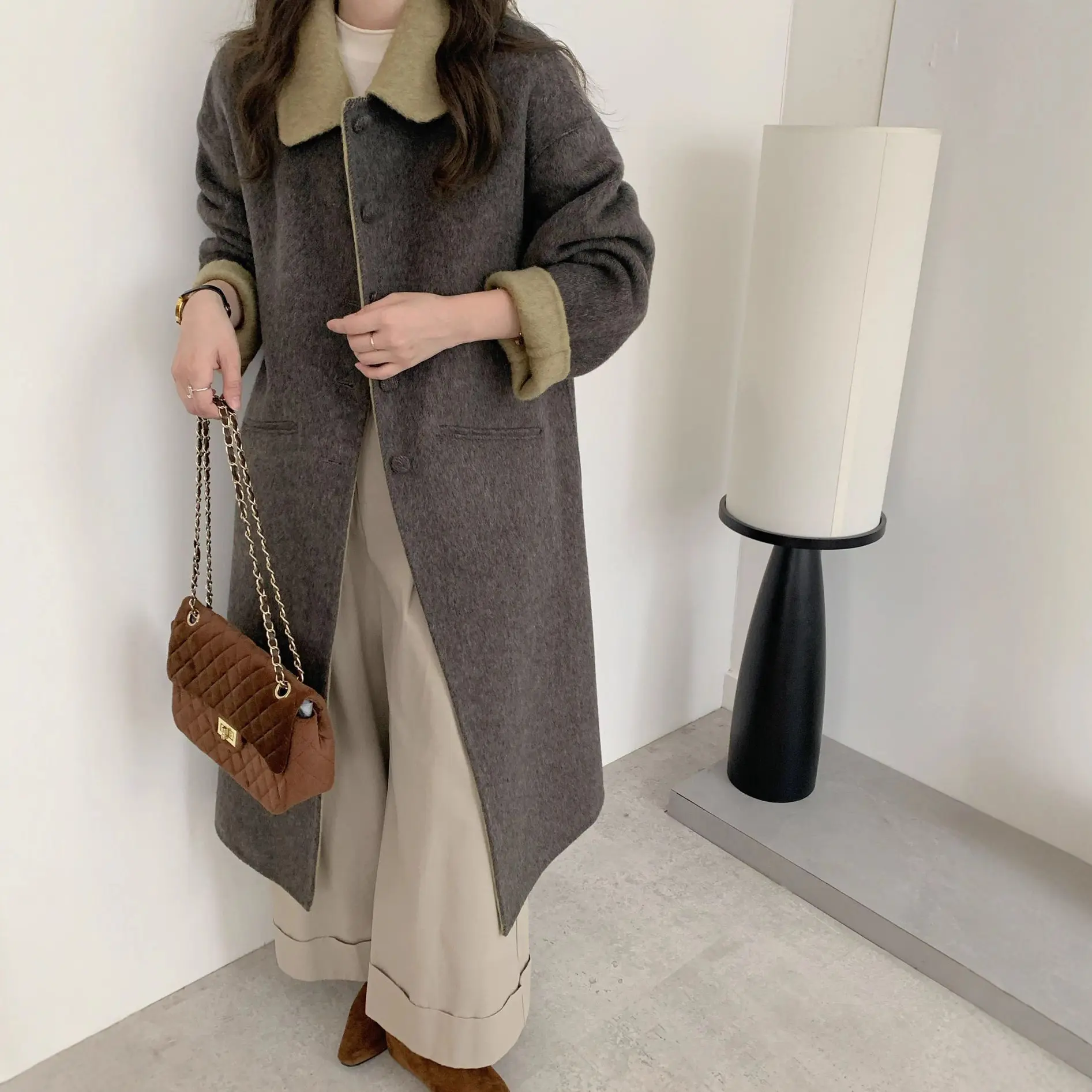 Elegant Double-faced Wool Coat