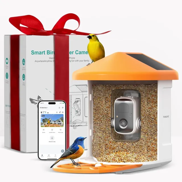 Smart Feeder Surveillance Wireless Camera Orange - Shop at LoveMi