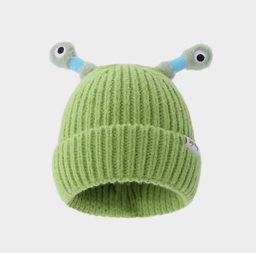 Warm Ear Protection Wool Cartoon  Beanie With glowing tentacles - Picture 11 of 20