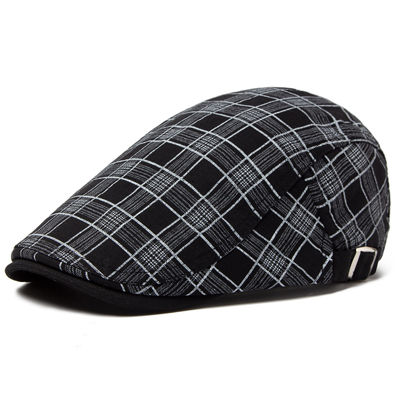 Mens Lightweight Summer Plaid Beret