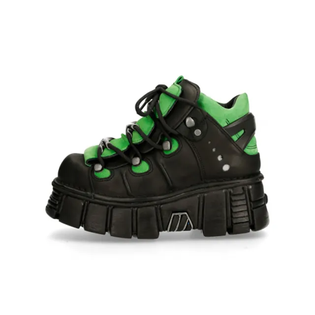 Color Matching Dark Punk Raise The Bottom High top Shoes Black - Shop at LoveMi