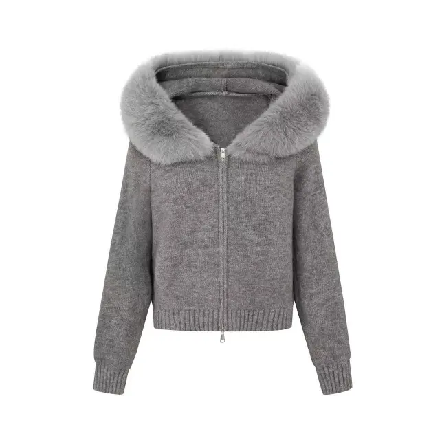 Autumn And Winter High grade Knitwear Top Gray - Shop at LoveMi
