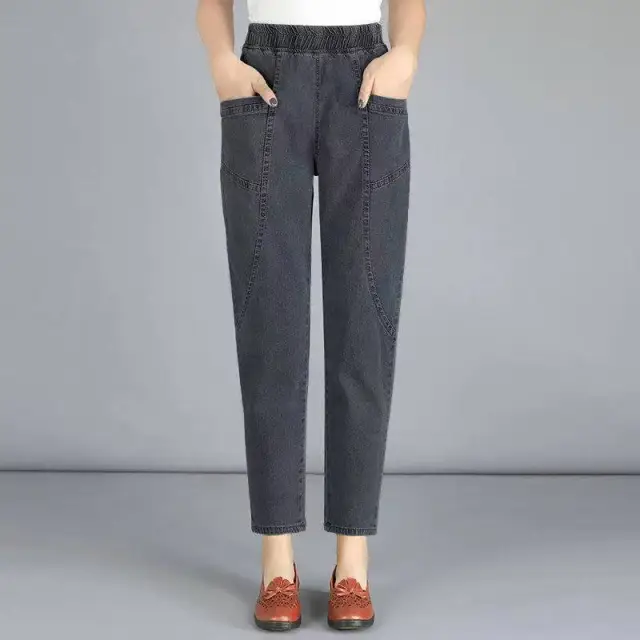 Fashion Loose Cool Slimming Jeans Ladies 661 Black And Gray - Shop at LoveMi