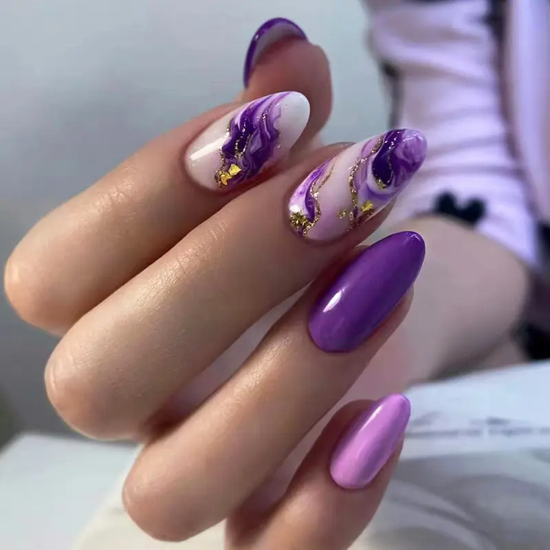 Wear Polish French Red Art Fake Nails