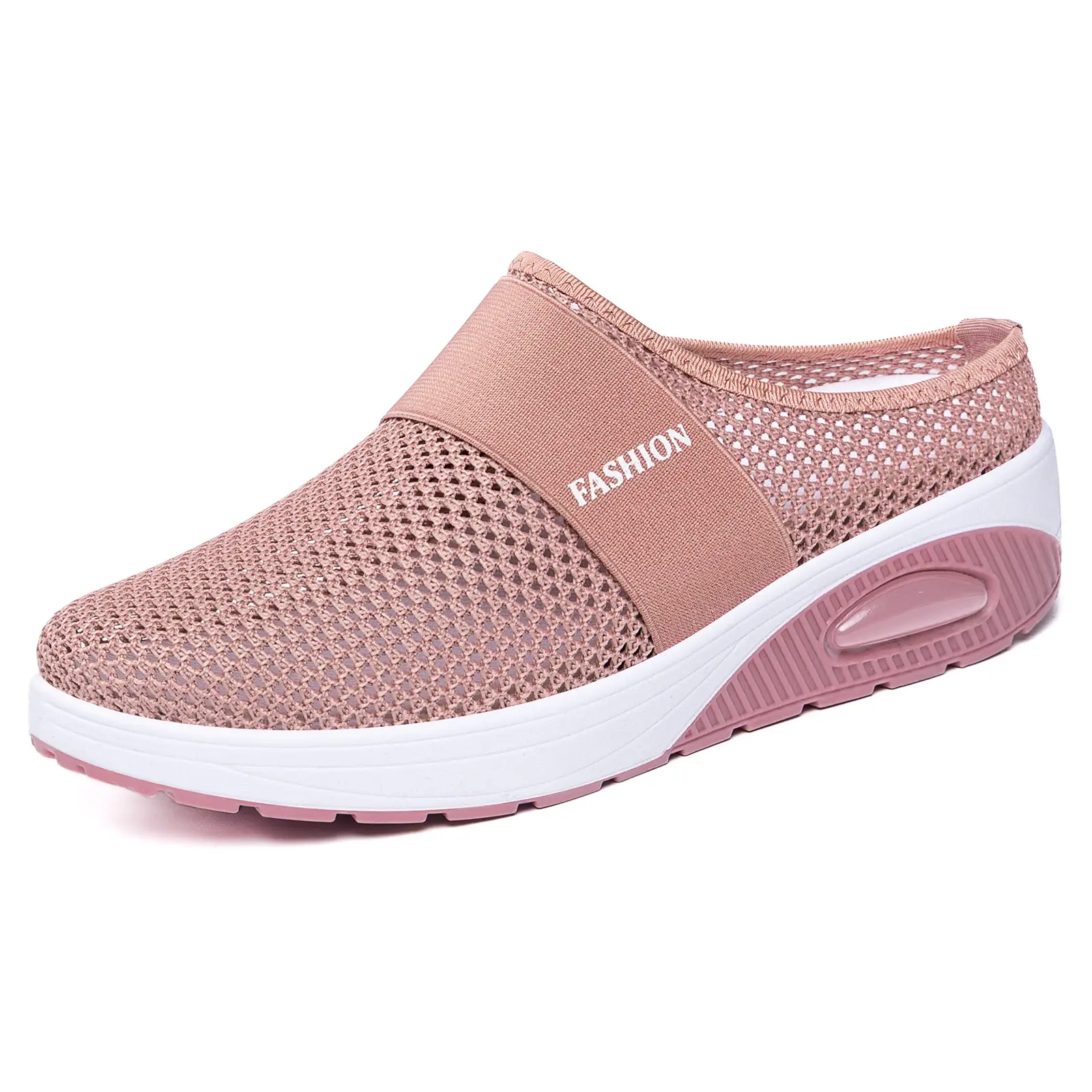 Air-cushioned Mesh Shoes Breathable Half-slippers For Women