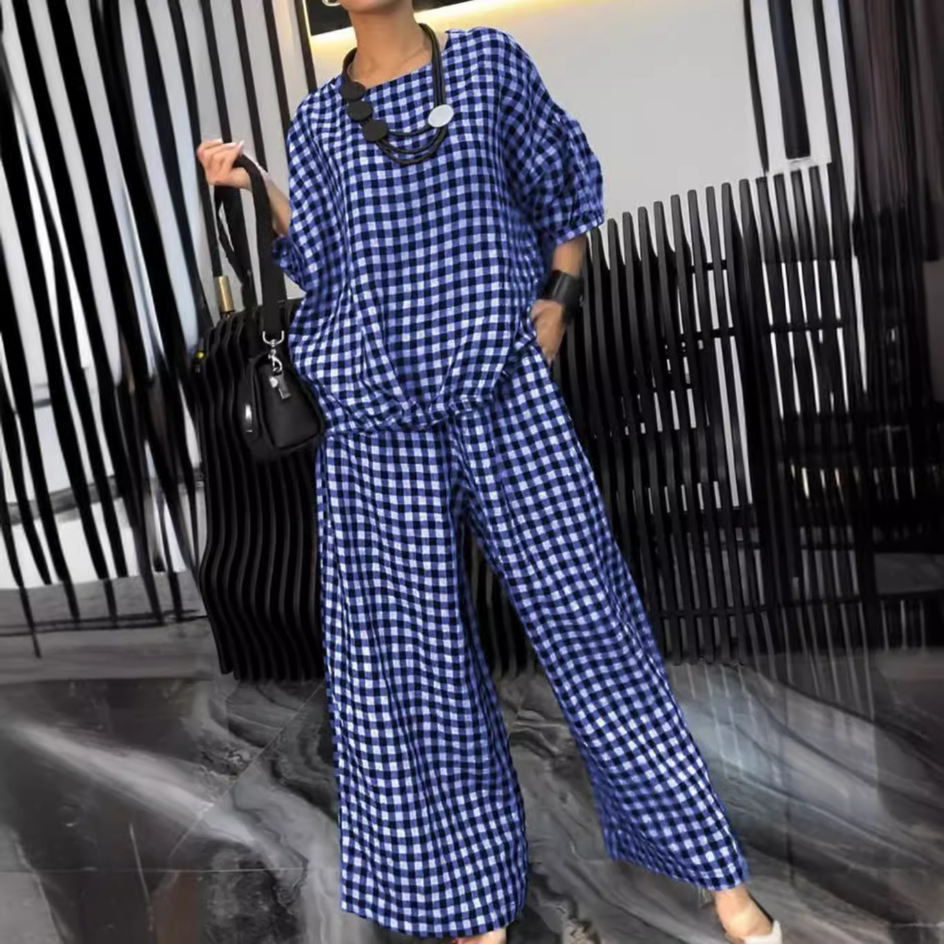 Women's Top Wide Leg Pants Suit