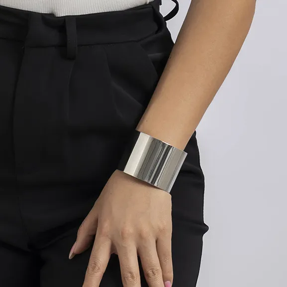 Personality Retro Minority Geometric Glossy Hand Accessory Bracelet White K Single - Shop at LoveMi