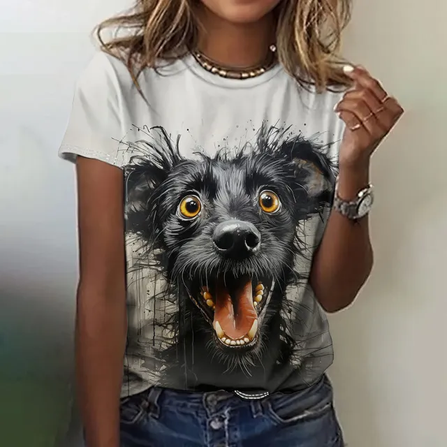 Printed Animal Casual Short sleeved Top Female C01W23Ssdm43Sl00074 L - Shop at LoveMi