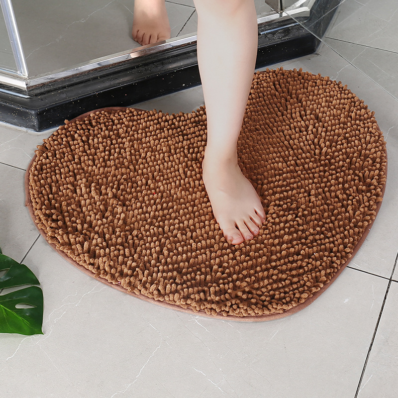 Chenille Bathroom Bath Mat With Water-absorbing And Non-slip Properties