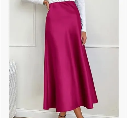 Fashionable Elegant Fishtail Skirt For Women - Rose Red