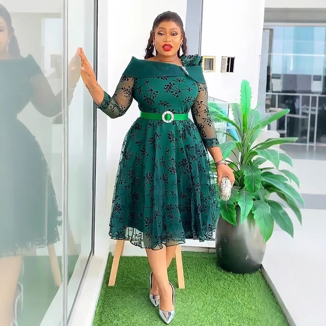 Plus Size Printed Dress For Woman - Image 2