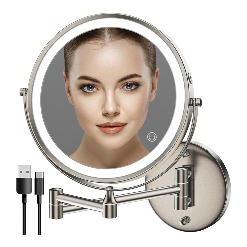8-inch Bathroom Makeup Mirror Wall-mounted Folding Mirror