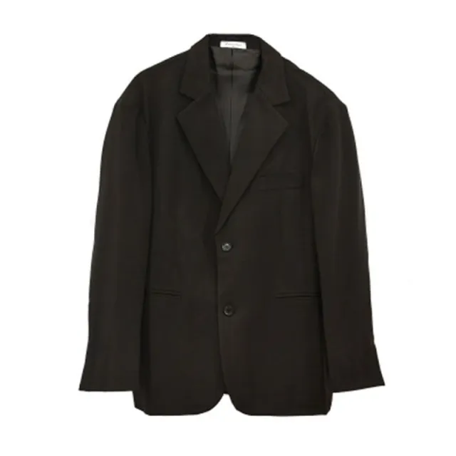 Loose Niche Black And Gray Suit Slit Jacket Black - Shop at LoveMi
