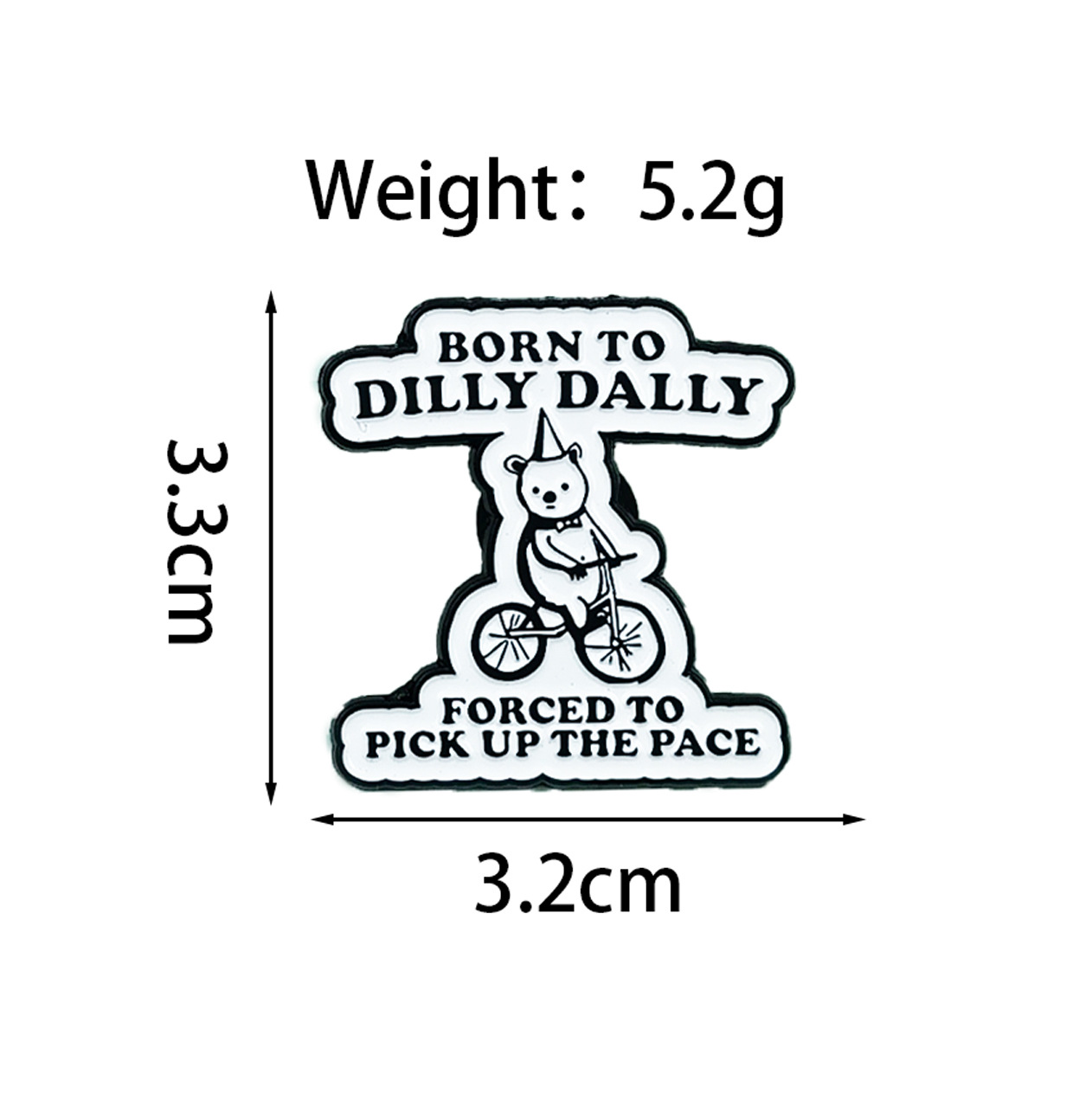 Cute Cartoon Pin Brooch With A Unique Design Made Of Metal