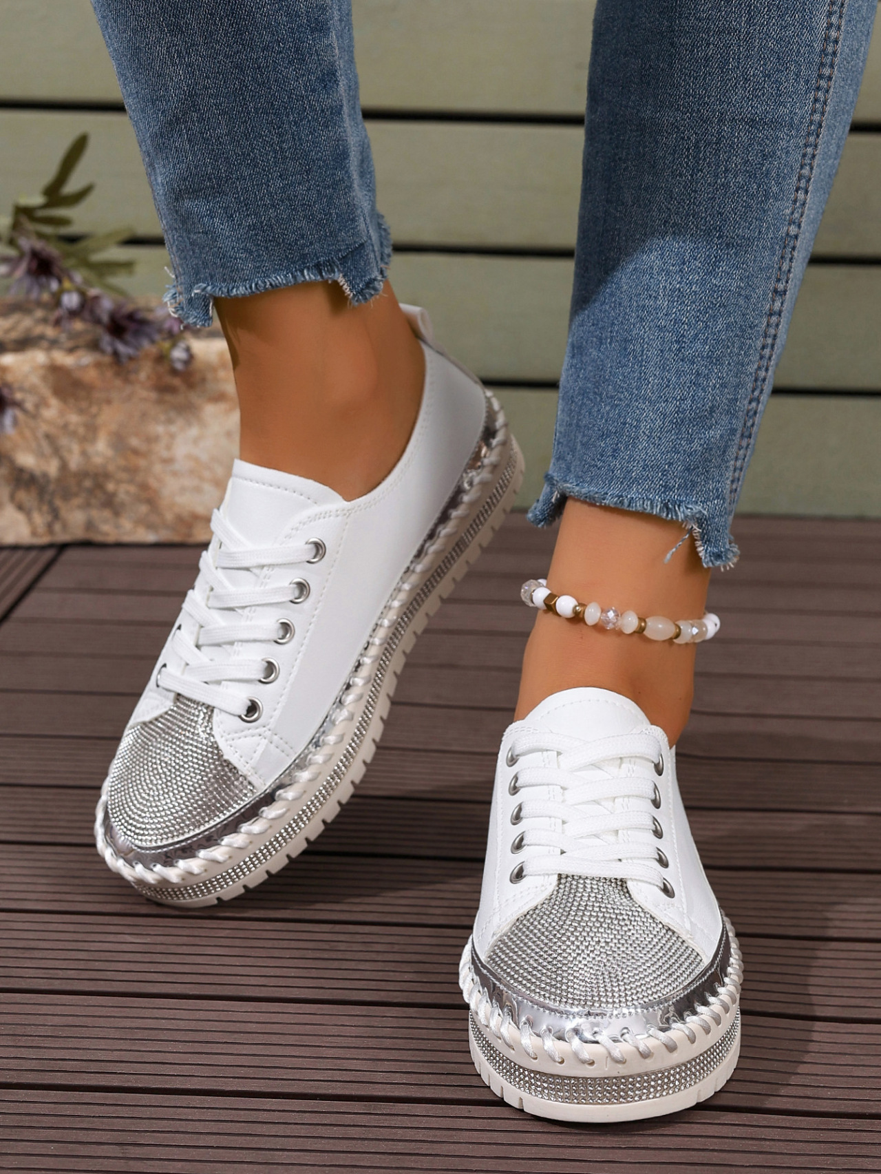 Women’s Plus Size White Sneakers