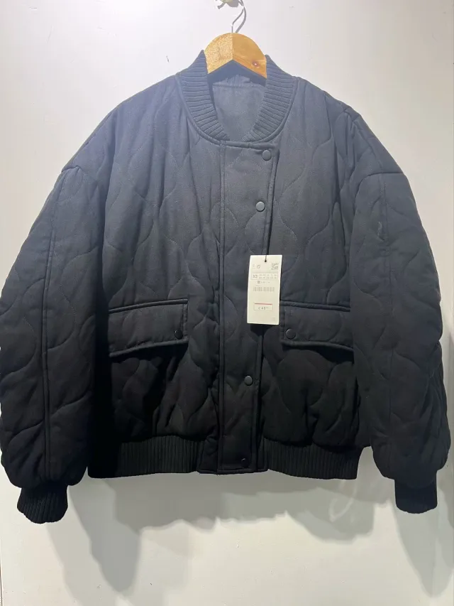 Women's Fashionable Casual All match Loose Cotton padded Jacket Black - Shop at LoveMi