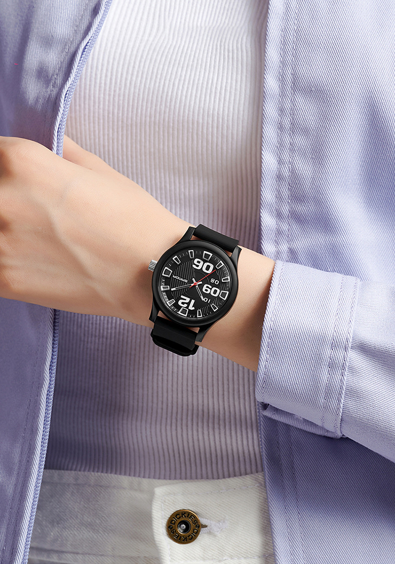Sanda 3252 Waterproof Silicone Strap Quartz Watch For Teenagers Boys and Girls
