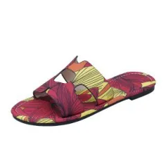 Fashionable Women's Flat Slippers Classic Sandals Candy Colour - Red - View 1