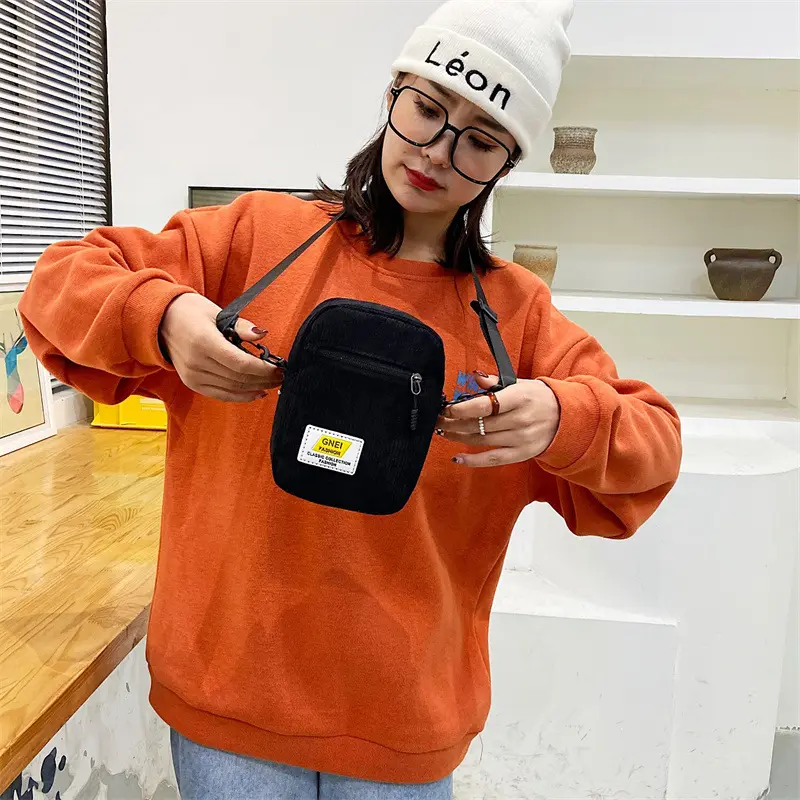 Japanese Corduroy Simple Mobile Phone Change Small