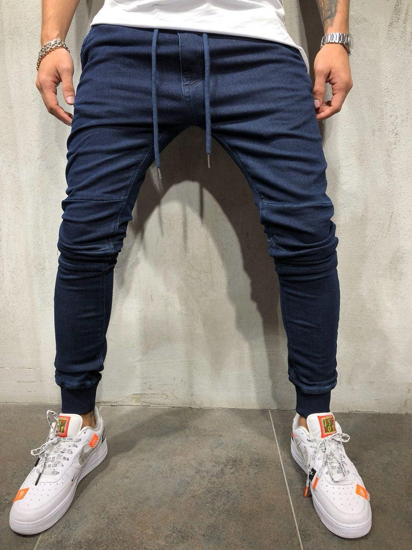 Title 7, Denim fabric casual sports pants